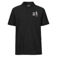 Herren Polo Shirt Hipser Lama Comic Meme