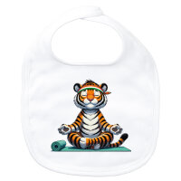Baby Lätzchen Yoga Tiger Comic Klettverschluss