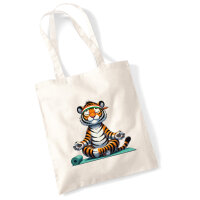 Jutebeutel Yoga Tiger Comic 10 Liter