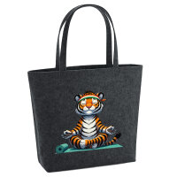 Filz Shopper Yoga Tiger Comic 22 Liter