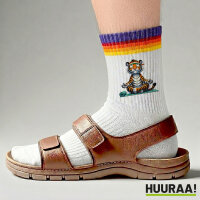Unisex Socken Yoga Tiger Comic Baumwolle