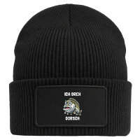 Beanie mit Patch Ich dreh Dorsch Comic Meme Black