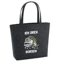 Filz Shopper Ich dreh Dorsch Comic Meme 22 Liter