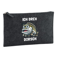 Kulturbeutel Ich dreh Dorsch Comic Meme 1 Liter Charcoal