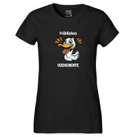 Damen T-Shirt fröhliches Wochenente Ente Meme