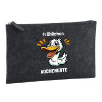 Kulturbeutel fröhliches Wochenente Ente Meme 1 Liter...