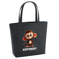 Filz Shopper Käffchen? Affe Äffchen Meme 22 Liter