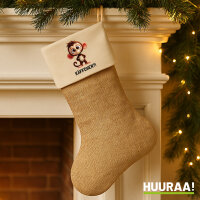 Weihnachtsstrumpf Käffchen? Affe Äffchen Meme Beige Jute