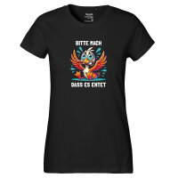 Damen T-Shirt Bitte mach dass es entet Ente Meme