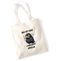 Jutebeutel Das ist echt Amselig Amsel Meme 10 Liter