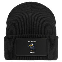 Beanie mit Patch Das ist echt Amselig Amsel Meme Black