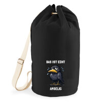 Seesack Das ist echt Amselig Amsel Meme 20 Liter Black