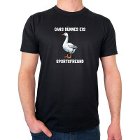 Herren T-Shirt Gans dünnes Eis Sportsfreund Gans Meme