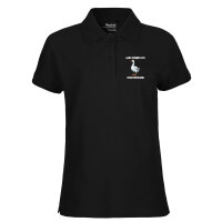 Damen Polo Shirt Gans dünnes Eis Sportsfreund Gans Meme