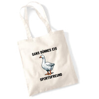 Jutebeutel Gans dünnes Eis Sportsfreund Gans Meme 10...