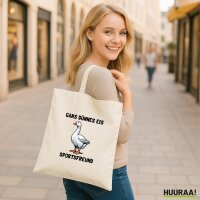 Jutebeutel Gans dünnes Eis Sportsfreund Gans Meme 10...