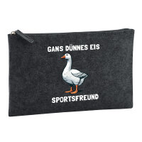 Kulturbeutel Gans dünnes Eis Sportsfreund Gans Meme...