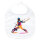 Baby Lätzchen Baseball Spieler bunte Silhouette Klettverschluss