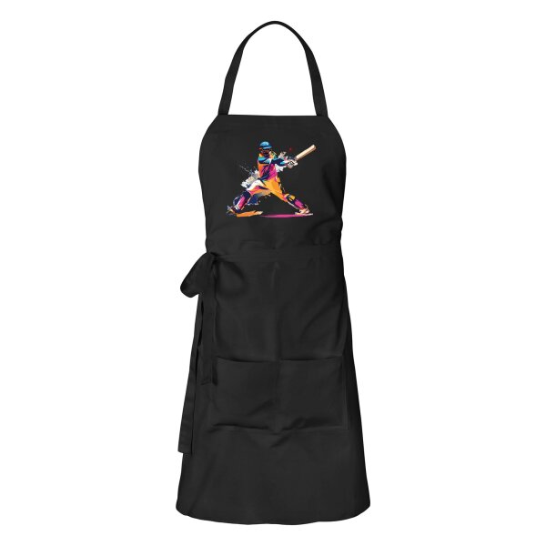 Schürze Baseball Spieler bunte Silhouette