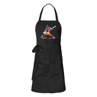 Schürze Baseball Spieler bunte Silhouette mit Taschen