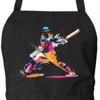 Schürze Baseball Spieler bunte Silhouette mit Taschen