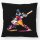 Kissen Baseball Spieler bunte Silhouette 40x40cm