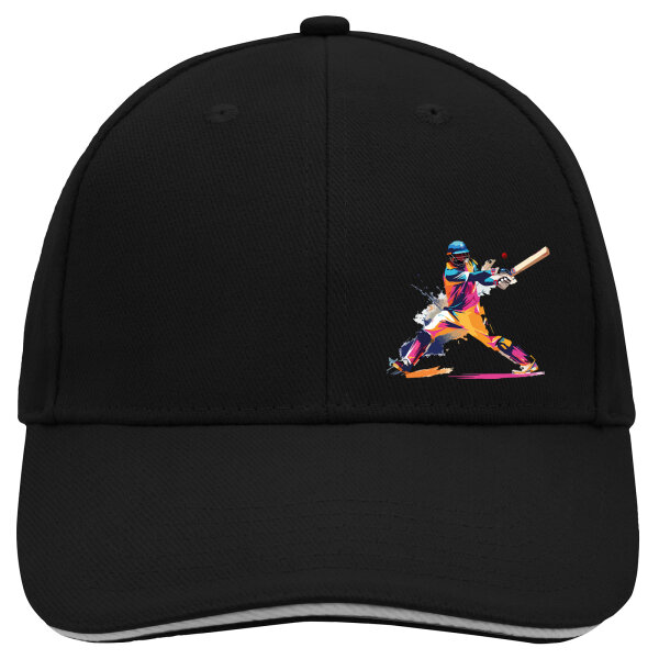 Kappe Baseball Spieler bunte Silhouette