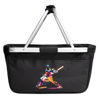 Einkaufskorb faltbar Baseball Spieler bunte Silhouette 20...