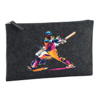 Kulturbeutel Baseball Spieler bunte Silhouette 1 Liter...