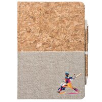 Notizbuch A5 Baseball Spieler bunte Silhouette 80 Blatt...