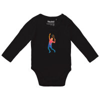 Baby Body Tennis Spieler bunte Silhouette