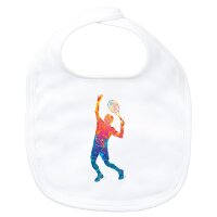 Baby L&auml;tzchen Tennis Spieler bunte Silhouette