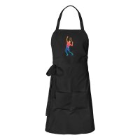 Sch&uuml;rze Tennis Spieler bunte Silhouette