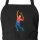 Schürze Tennis Spieler bunte Silhouette mit Taschen