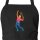 Schürze Tennis Spieler bunte Silhouette