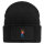 Beanie mit Patch Tennis Spieler bunte Silhouette Black
