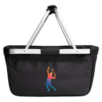 Einkaufskorb faltbar Tennis Spieler bunte Silhouette 20...