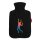 Wärmflasche Tennis Spieler bunte Silhouette