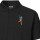 Herren Polo Shirt Tennis Spielerin bunte Silhouette