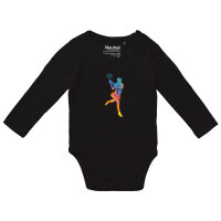 Baby Body Tennis Spielerin bunte Silhouette
