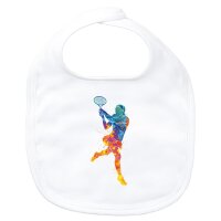 Baby L&auml;tzchen Tennis Spielerin bunte Silhouette