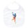 Baby Lätzchen Tennis Spielerin bunte Silhouette