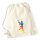 Turnbeutel Tennis Spielerin bunte Silhouette 12 Liter