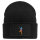 Beanie mit Patch Tennis Spielerin bunte Silhouette Black