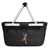 Einkaufskorb faltbar Tennis Spielerin bunte Silhouette 20...