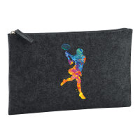 Kulturbeutel Tennis Spielerin bunte Silhouette 1 Liter...