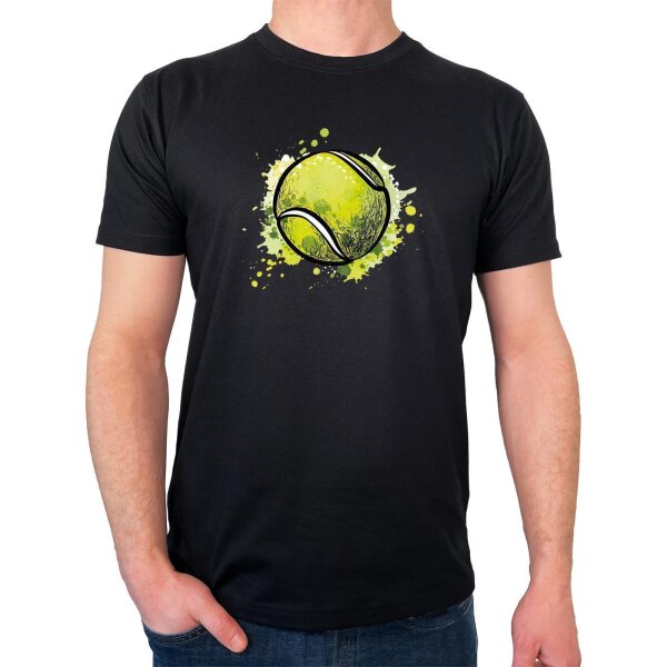Herren T-Shirt Tennisball Comic