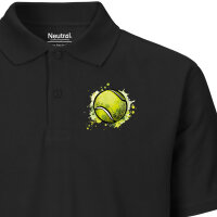 Herren Polo Shirt Tennisball Comic
