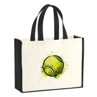 Jutetasche Tennisball Comic 21 Liter Black
