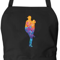 Sch&uuml;rze Baseball Pitcher bunte Silhouette